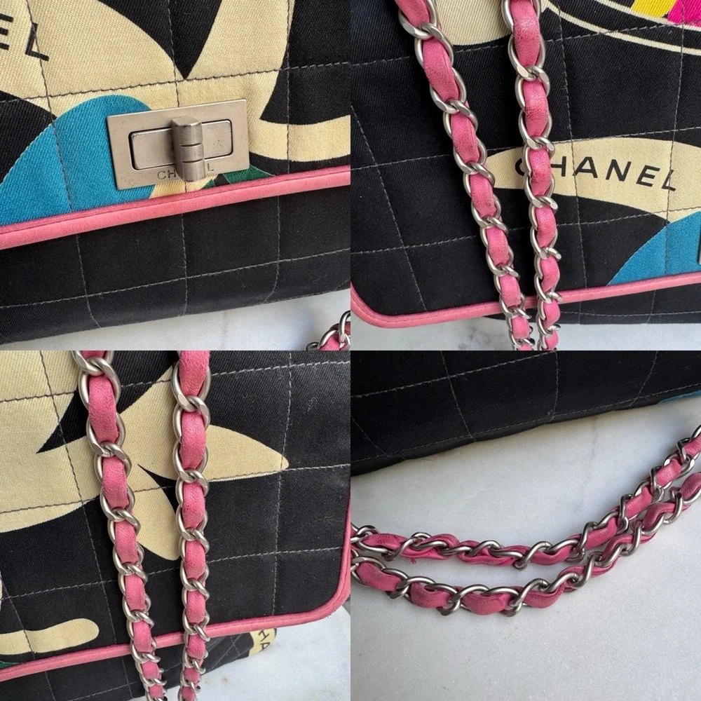 Chanel Vintage Reissue Single Flap Quilted Chocolate Bar Shoulder Bag